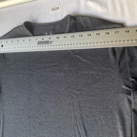 Blue Star Men’s Long Sleeve T-shirt size M, Solid Gray - Picture 2 of 7